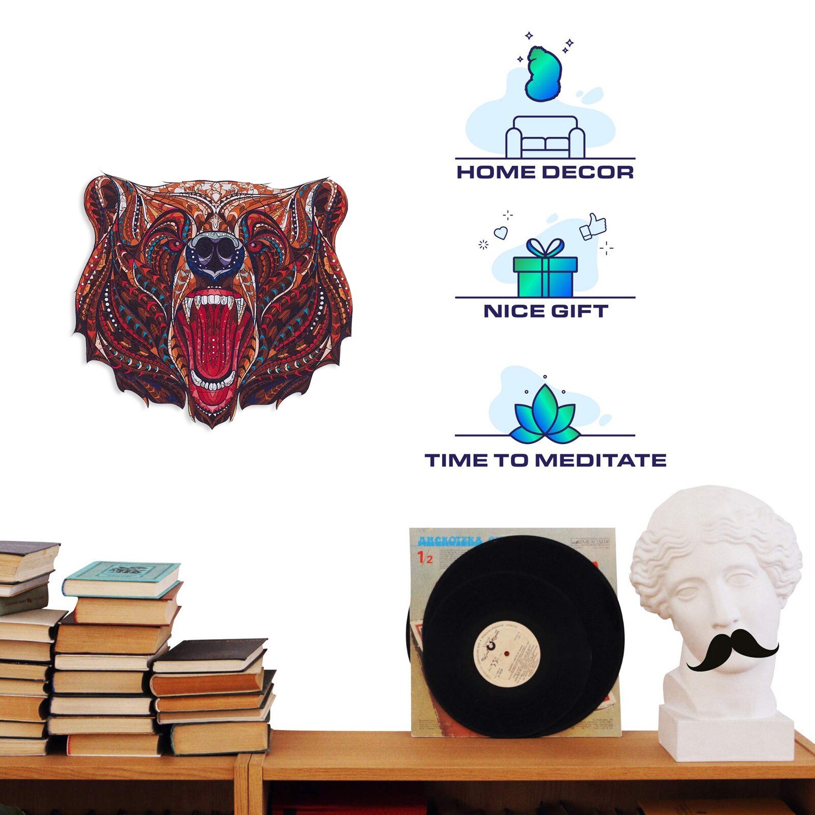 Houten Puzzel Onregelmatige Puzzel Unieke Vorm Stukken Cadeau Voor Volwassenen En Kinderen Dikke Beer Houten Puzzel Diy Houten Puzzel