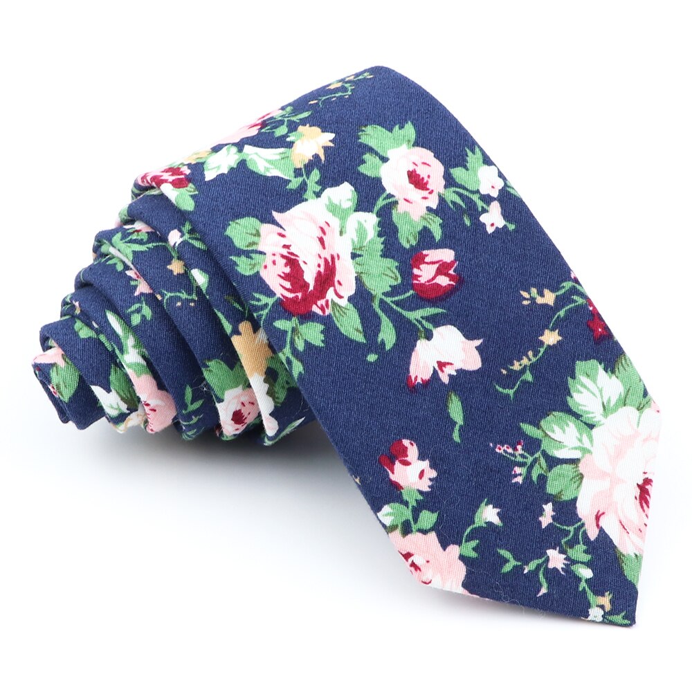 Nova moda algodão gravata floral para homem mulher silm gravata com estampa flor padrão gravata para casamento casual gravatas ternos cravat
