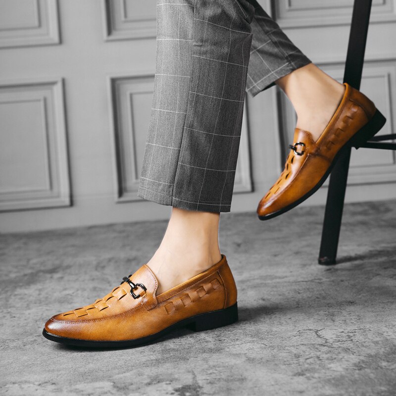 Mocasines náuticos para hombre, zapatos planos informales, sin cordones, para exteriores, otoño