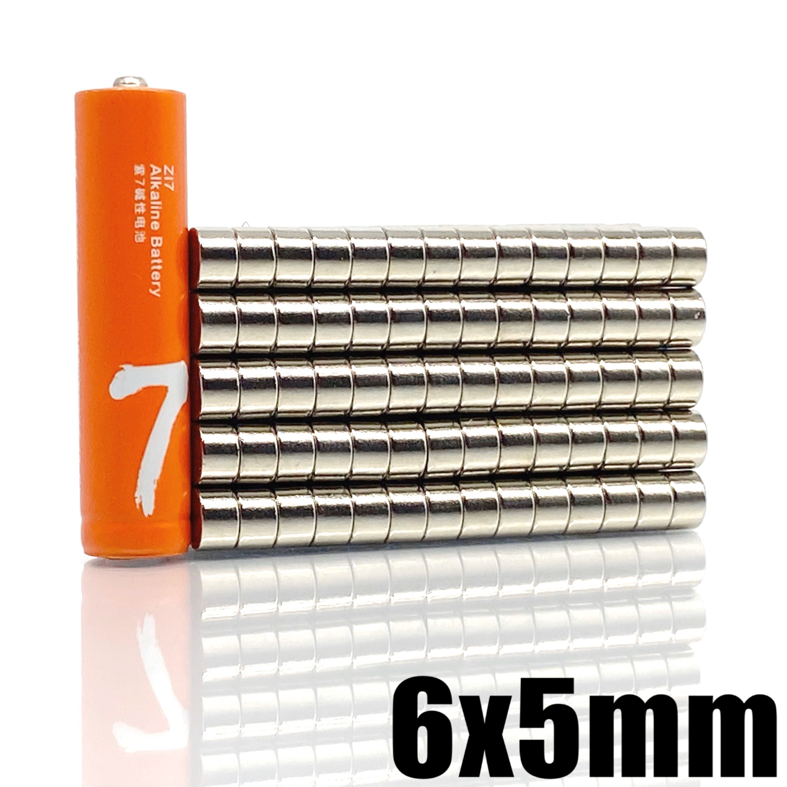 20/50/100/200/500 Stuks 6X5 Mm Zeldzame Aarde Neodymium Magneten 6Mm X 5 Mm Super Krachtige Sterke Magneten 6X5 Mm Kleine Ronde Diameter 6*5 Mm