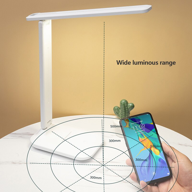 Led Bureaulamp Traploze Touch Dimmen Opvouwbare Reading Student Studie Oogbescherming Tafel Licht Nacht Slaapkamer Lampen