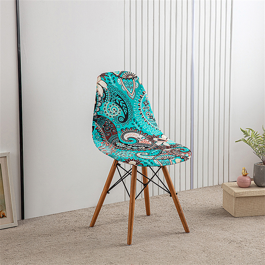 1Pc Bedrukte Eettafel En Stoelhoes Huishoudelijke Elastische Stoelhoes Eames Stoelhoes Speciaal Gevormde Stoelhoes: WHITE