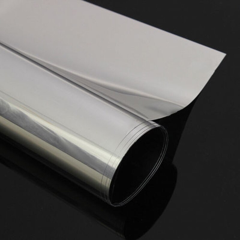 50x100cm Window Film Mirror Silver One Way Insulation Stickers Solar Reflective Home Decoration Supplies PET film