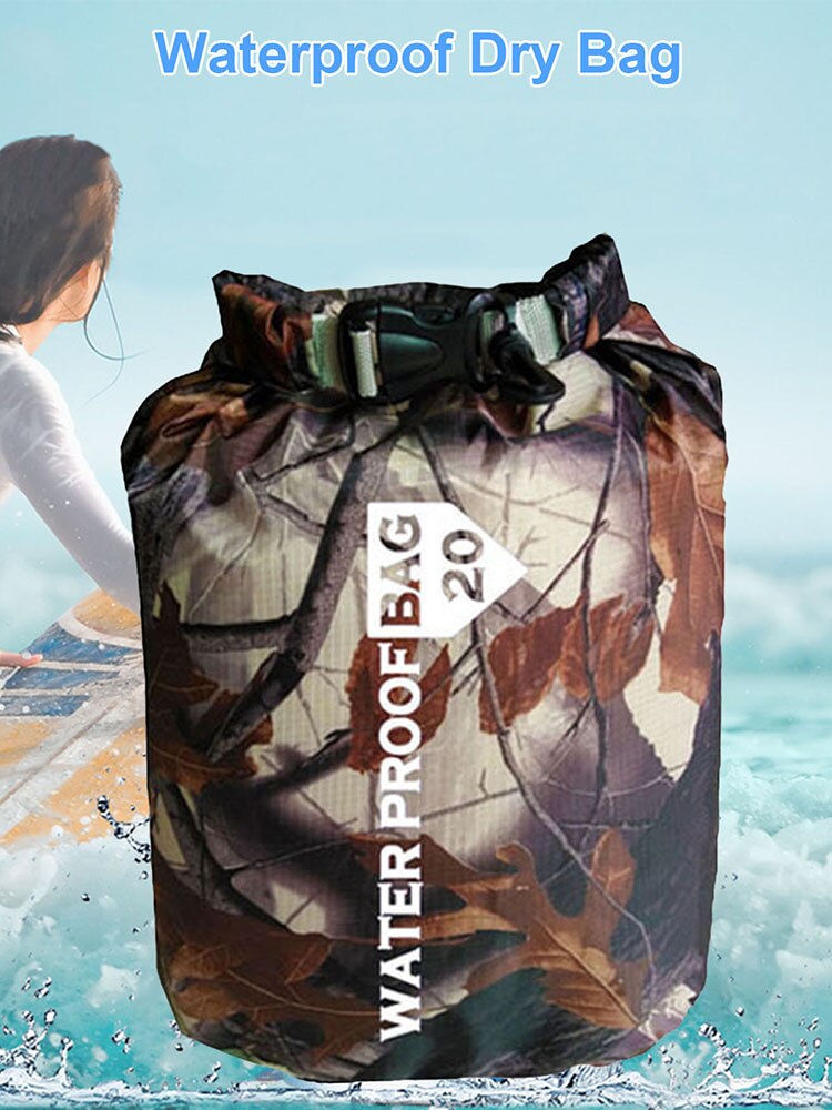 Outdoor Waterproof Dry Bag 10L 40L 70L Camo Water Diving Foldable Man Women Beach Swimming Floating Bag Raft Ocean Backpack Here