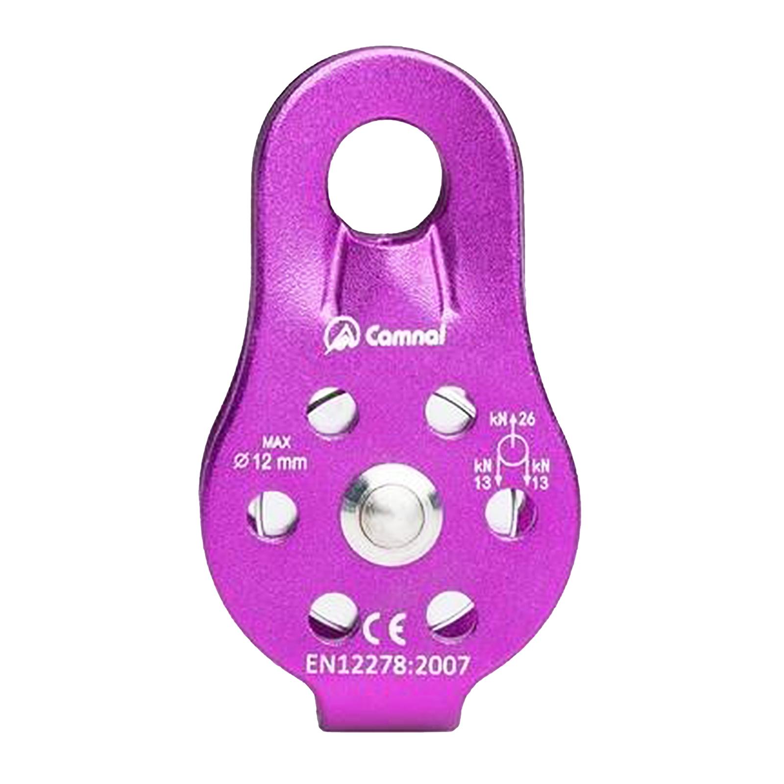 Polia lateral fixa de levantamento de resgate, equipamento de escalada, linha zip, carrinho de cabo de velocidade rápida, polia de corda resistente: ROXO