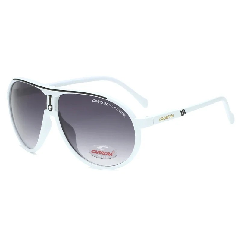 Retro Sunglasses Outdoor Sports Ultralight Glasses UV400: black / WHITE