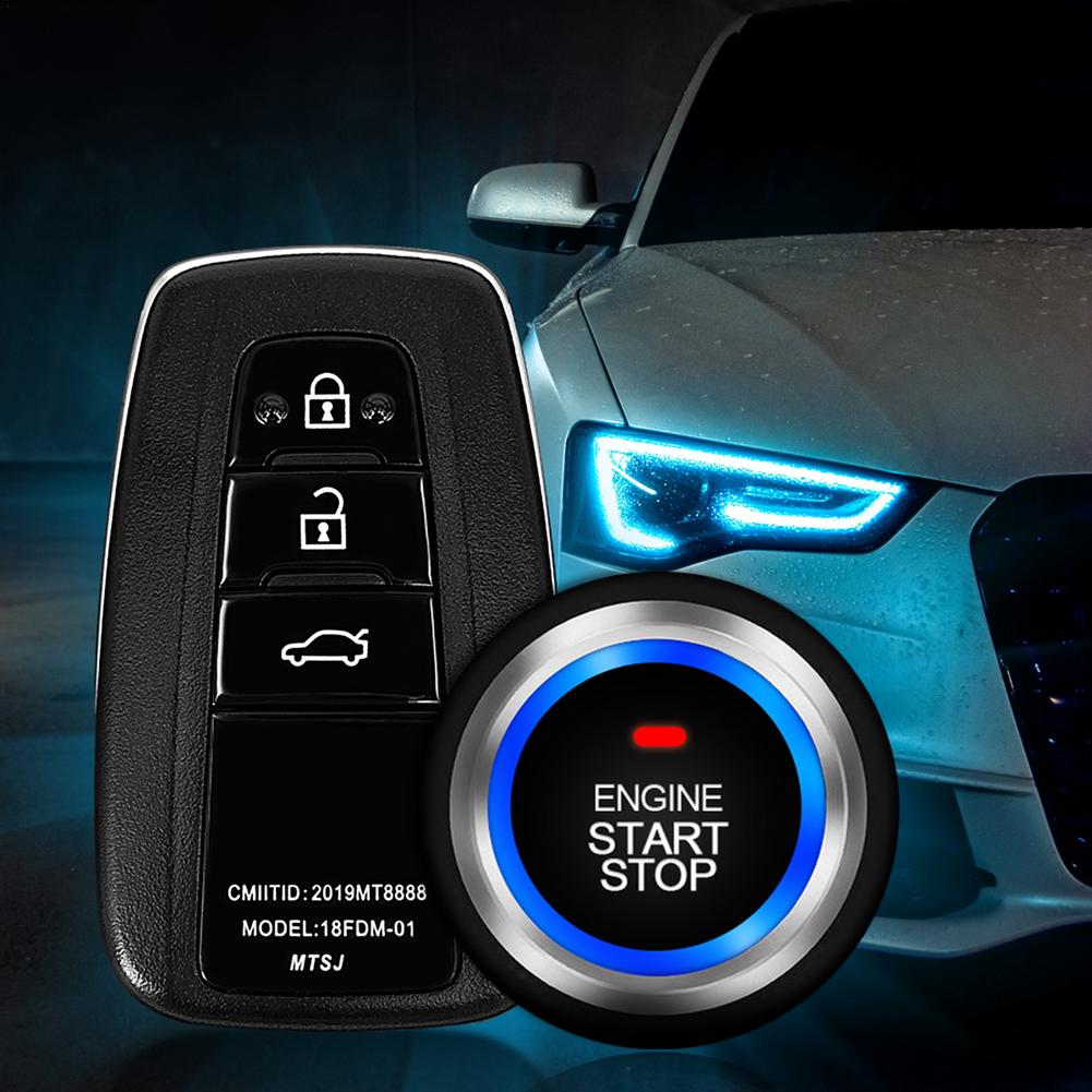 Car SUV Switch Keyless Entry Engine One Start Alarm System Push Button RFID Intelligent Key Remote Control Anti-theft System