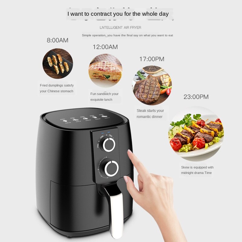 Air Deep-Fried Pot Deep Frying Pan Deep-Fried Pot Electric Oil-Free Air Fryer Deep-Fried Pot Household Mass Multifunctional