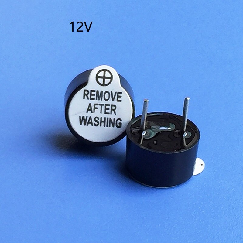 mini buzzer Active Electromagnetic Buzzer 9.6*5MM Active 09 Buzzer DC 3.3V 5V 12V Speaker Alarm: black