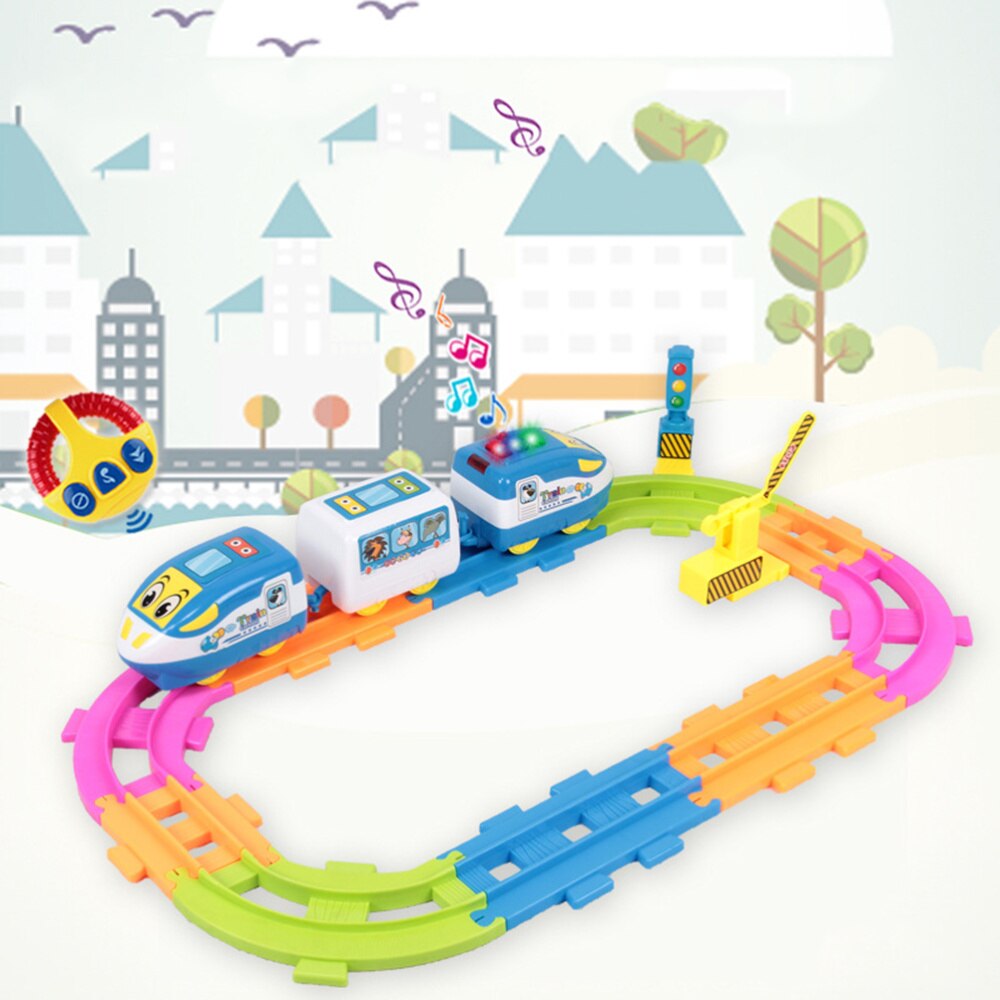 1Pc Spoor Speelgoed Fun Elektrische Cartoon Afstandsbediening Trein Speelgoed Voor Kinderen Kids: Default Title