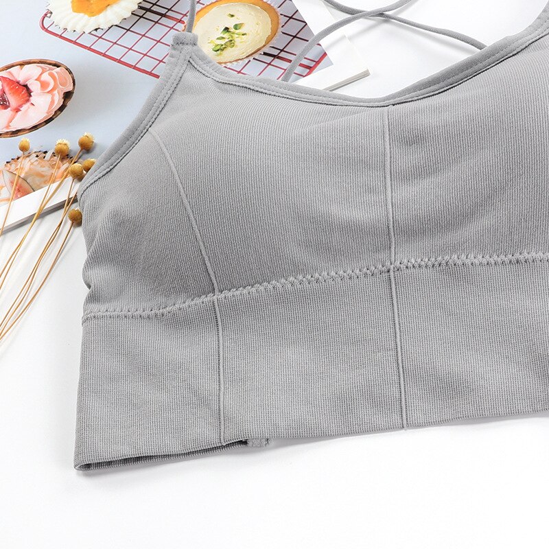 Sujetador deportivo para mujer, Tops de gimnasio para Fitness, ropa interior acolchada, camisetas sin mangas para entrenamiento, ropa de calle de ocio, chaleco de entrenamiento para correr