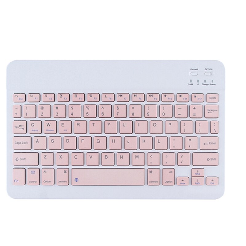 Voor Ipad Toetsenbord En Muis Set Mini Bluetooth Toetsenbord Draagbare Draadloze Toetsenbord En Muis Voor Samsung Xiaomi Ipad Toetsenborden: Pink keyboard