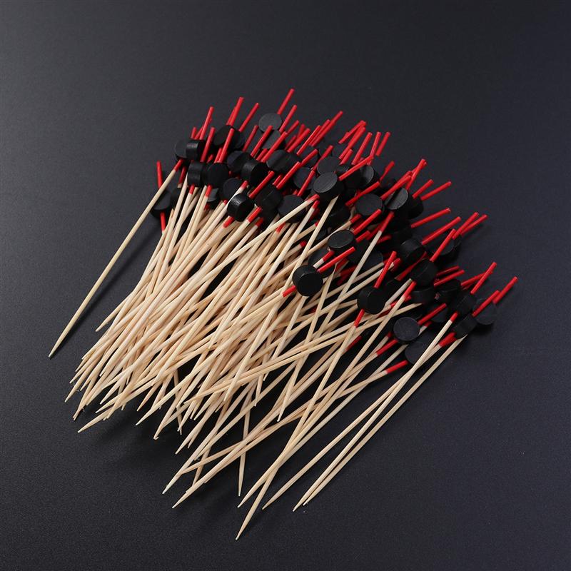 Palillos de madera desechables para comida, palillos de 12cm para cóctel, aperitivo y bebida, palitos de madera para mesa de , 100 Uds.