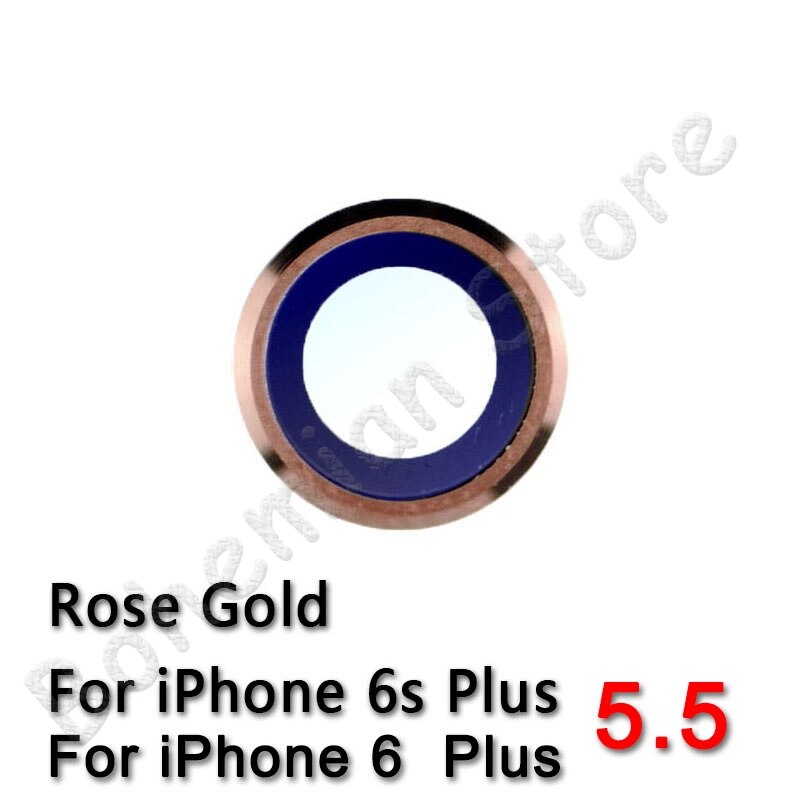 Para iPhone 6 6s Plus, cristal de zafiro, cámara trasera, Lente de Cristal, anillo, cubierta, piezas de repuesto originales: 6s Plus Rose