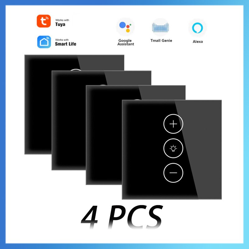 Tuya Smart Life WiFi Wall Panel LED Light Touch Dimmer Switch Remote Control Work With Aelxa Google Home Smart Home Gadgets