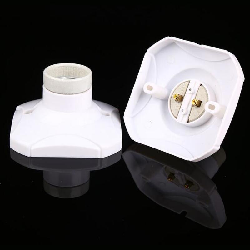 5pcs E27 Lamp Bases Ceramic Lamp Holder Screw Cap E27 PC Porcelain White Screw For Home Improvement 10A220V