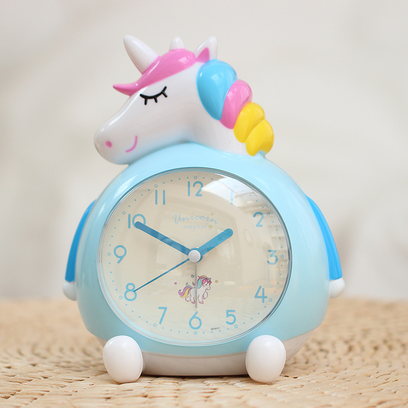 Reloj despertador con dibujos animados para niños, despertador bonito y para estudiantes, multifuncional, silencioso, para cabecera, luminoso