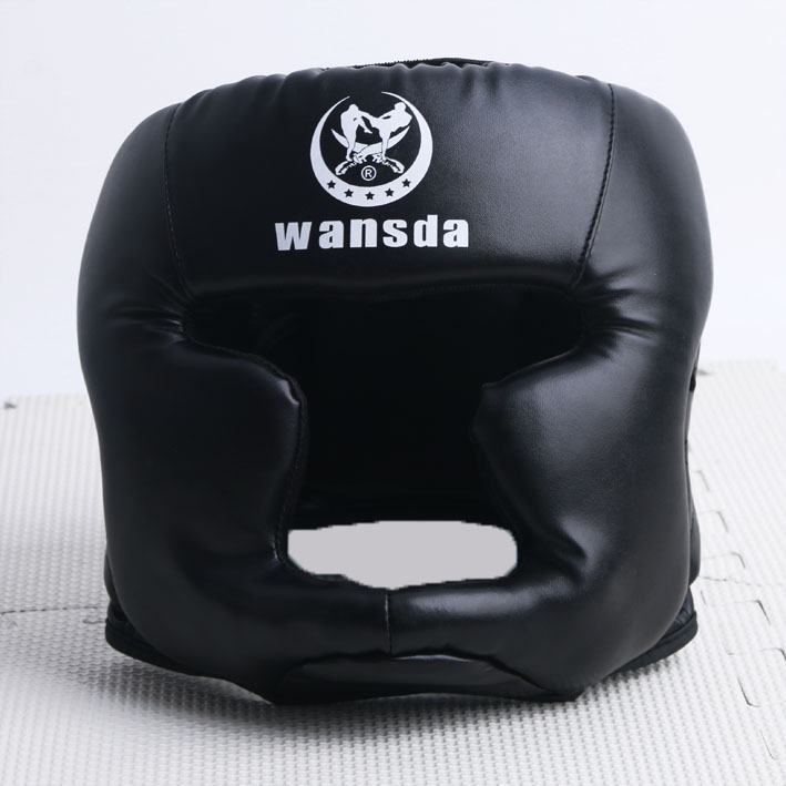 Verstelbare Gesloten Boksen Helm Hoofd Protector voor Taekwondo Karate Tai Kickboksen Concurrentie Training Boksen Helm: Black / Kids style