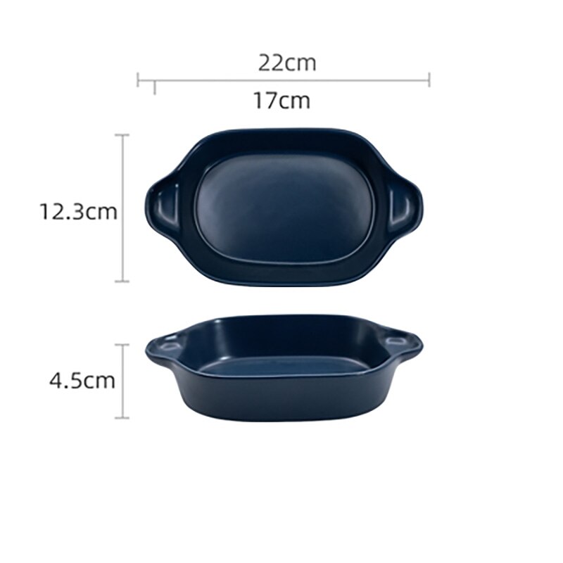 FANCITY-bandeja de cerámica para hornear arroz al horno, horno microondas para el hogar, queso, cena: 5