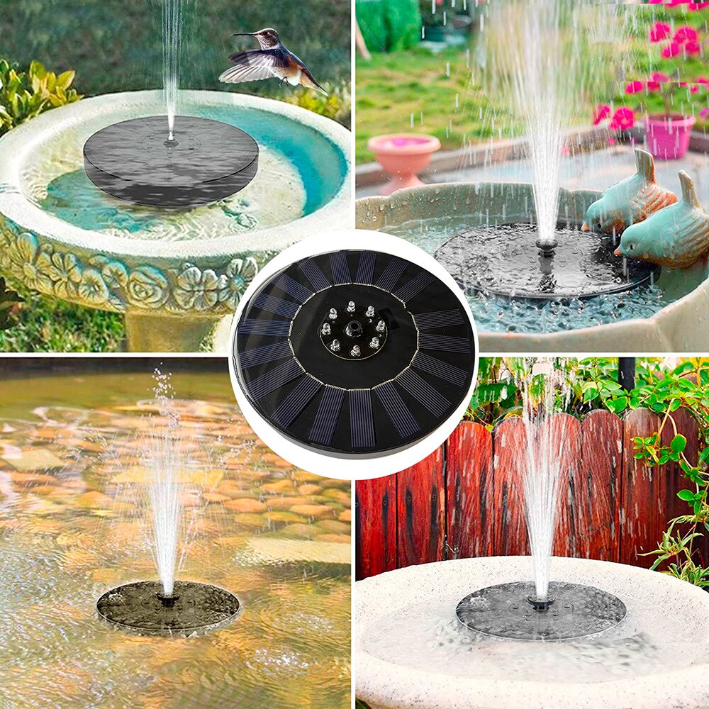 Mini Solar Water Fountain Pool Pond Waterfall Fountain Garden Decoration Outdoor Bird Bath Solar Powered Fountain Floating Water