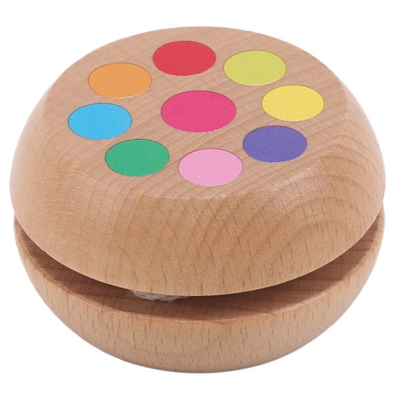 Wooden Yoyo Toy Yo Yo Toy For Children Yoyo Ball Party Favors Windmill Floret Pattern For Kids: Floret