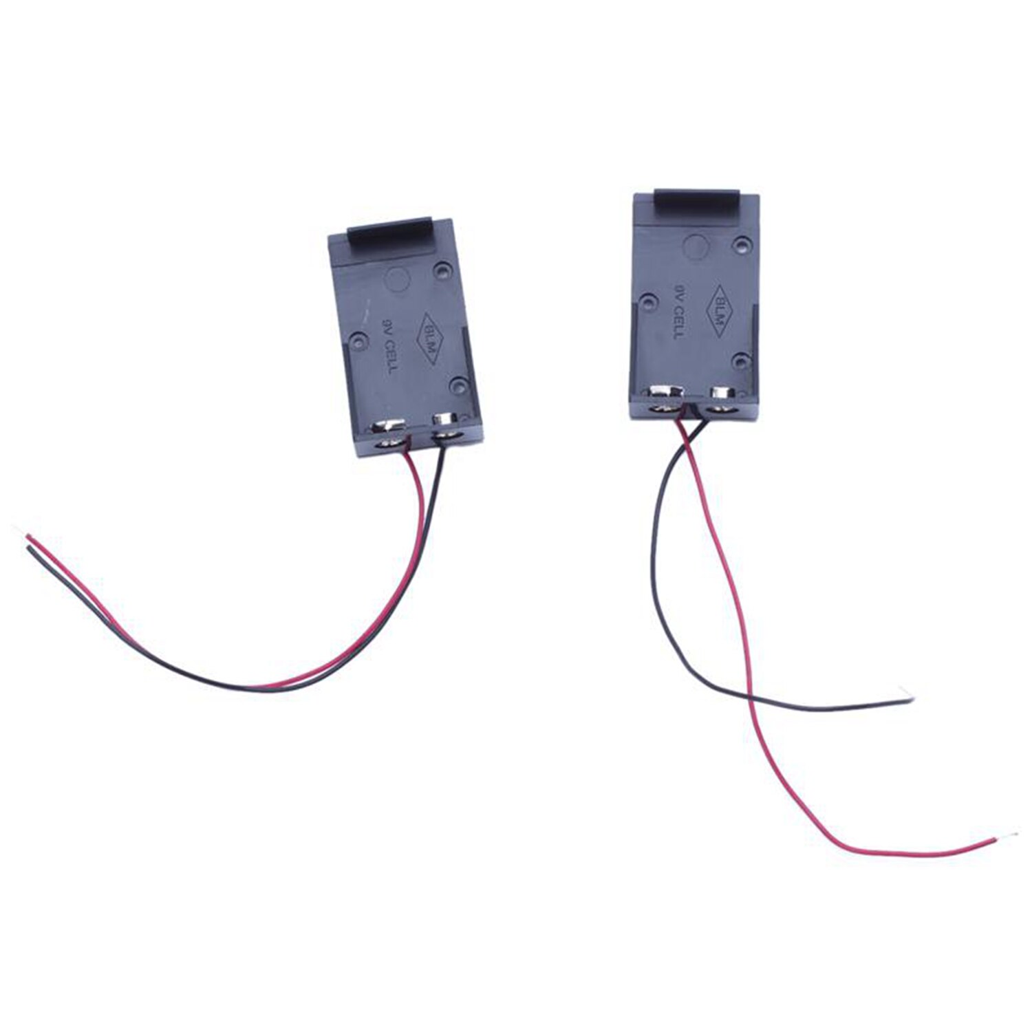 FFYY-5 pieces two plastic housing with cable 9 V batteries supports storage case covers