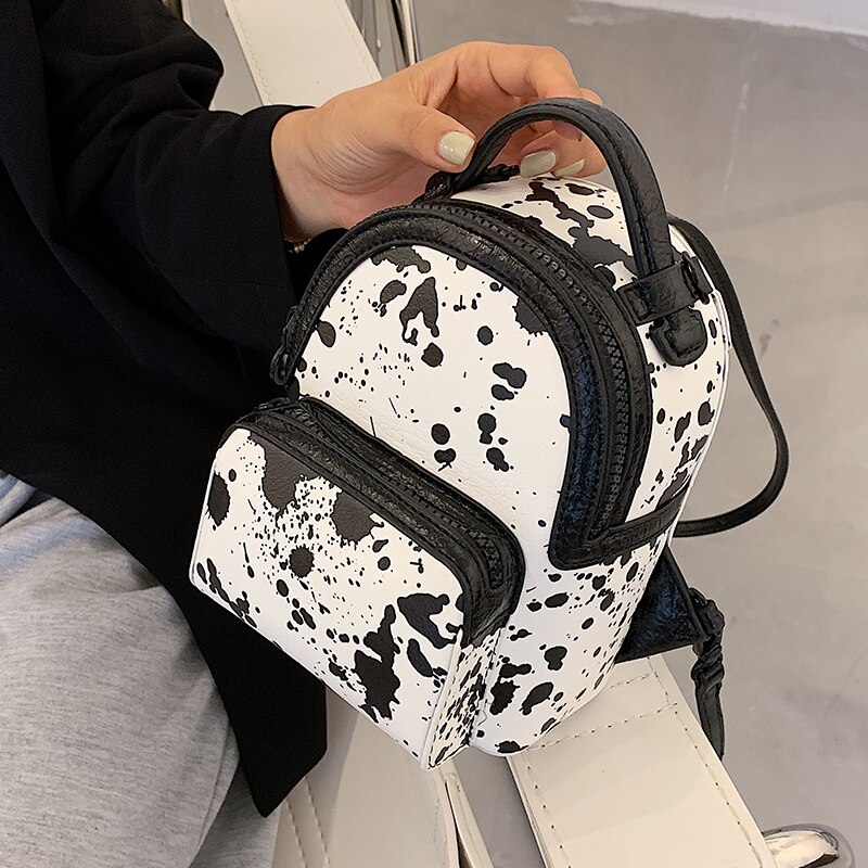 Kleine Schule Rucksäcke Stil Preppy Rucksack neue high PU leder Mini-Zurück Pack Serpentin schulter tasche