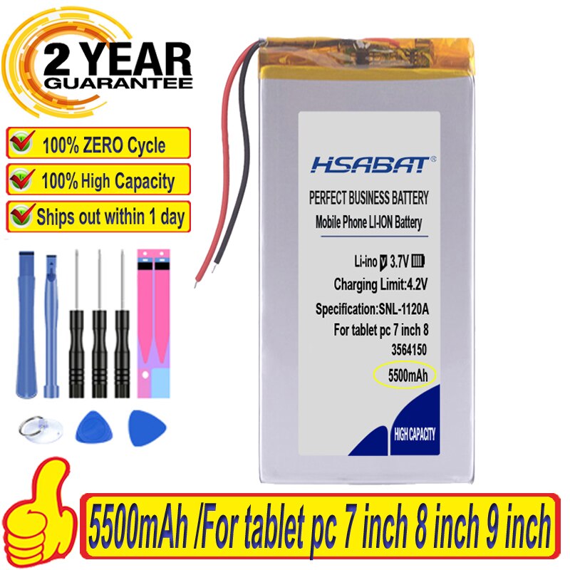Top Brand 100% 5500mAh 3564150 3565150 3565152 Battery for tablet pc 7 inch 8 inch 9 inch GPS BL-T17 Digma plane Batteries
