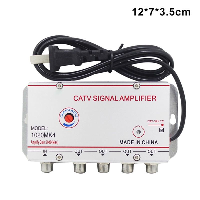 4/6/8 Way 20 db Digital tv Antenna CATV TV box Signal Amplifier Antenna for digital tv Signal Booster Splitter US EU Plug 220V: Red