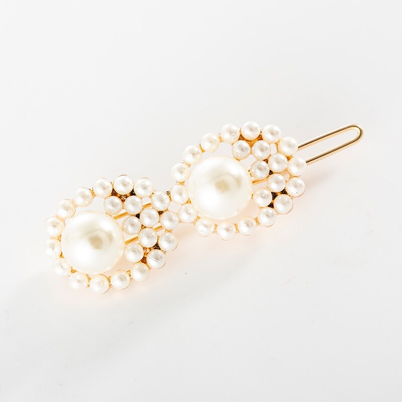 Vrouwen Imitatie Parels Haar Clips Hoofddeksels Haarspelden Haarspeldjes Lichtmetalen Bb Hairgrip Meisjes Haar Accessoires: O Big Pearl