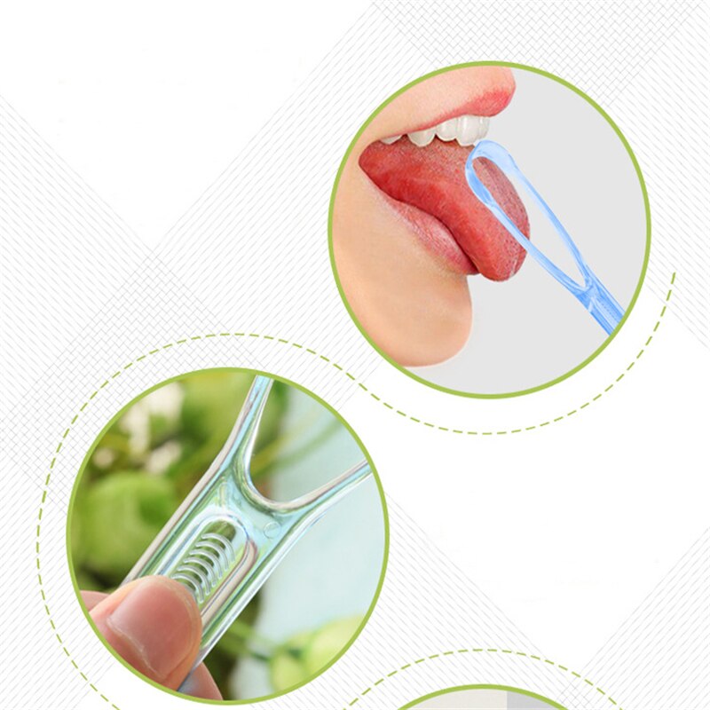 3 Pcs Tongue Cleaner Bad Breath Away Hand Scraper Brush Silica Handle Oral Hygiene Dental Care Cleaning