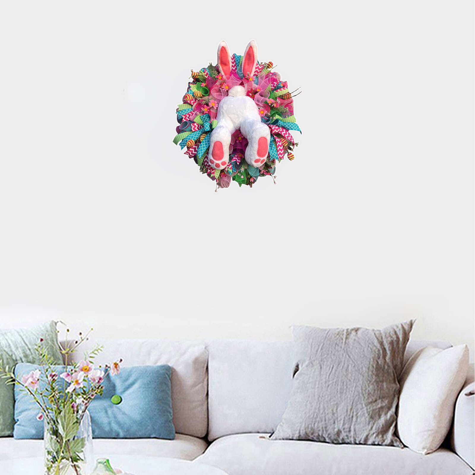 Happy Easter Day Wall Sticker Pvc Self adhesive Wall Sticker Can Be Removed Home Decoration Mall Easter Wall Stickers