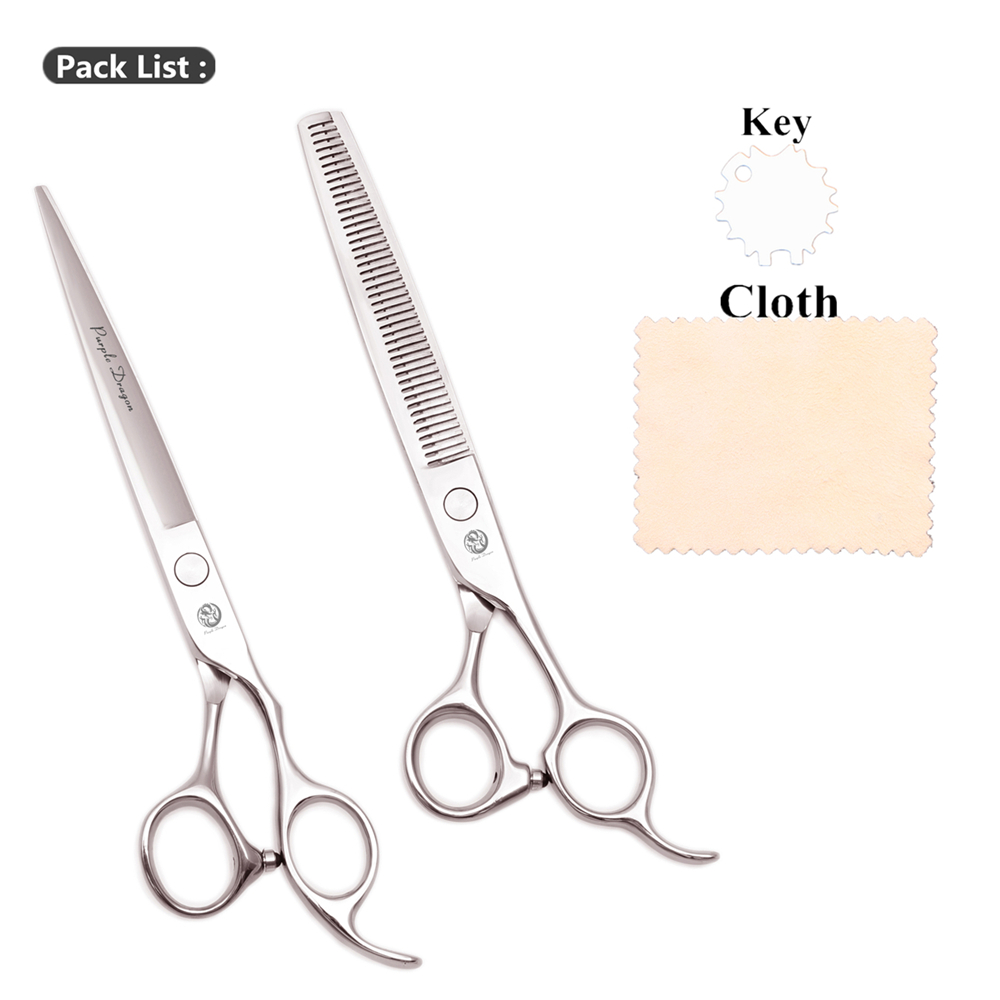 Pet Scissors 7.5" Purple Dragon 1106# Japan Stainless Animal Thinning Shears Groomer Scissors Dog Grooming Scissors: 1106 Yin-D 7.5N