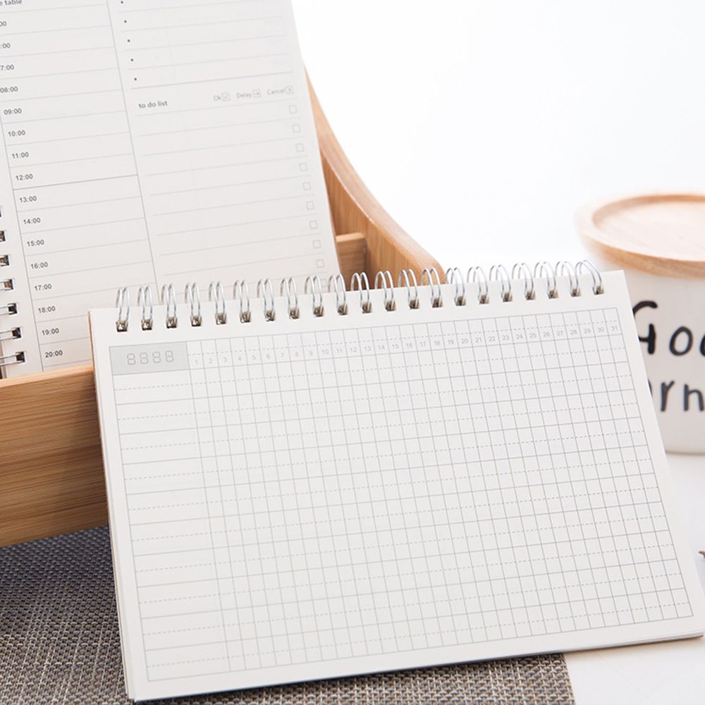 Daily Weekly Monthly Plan Memo Book 96 Pages Planner Schedule Notebook Agenda Time Table To Do List School Supply