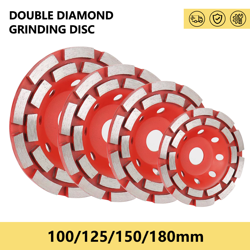 Diamant-Schleifscheibe, 100/115/125/180 mm, doppelte Diamant-Schleifscheibe zum Schleifen und Polieren von Steinbetonoberflächen/-steinen