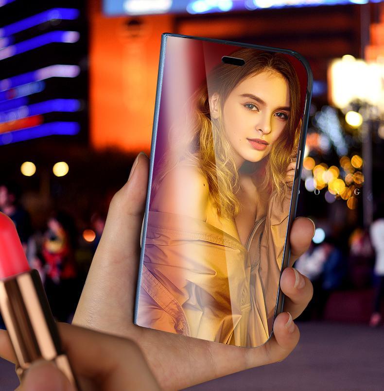 Skinlee hoesje voor oppo find  x2 mirror view smart officiële flipcover standaardhoes voor oppo find  x2 pro