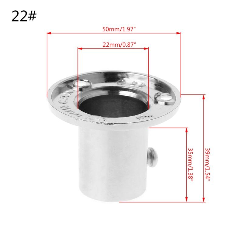 Wardrobe Rail Rod End Support Bracket Clothes Hanging Tube Holder Zinc Alloy F3MB: 22