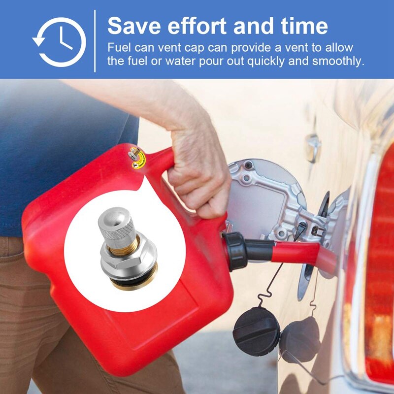Universal Car Fuel Gas Can Vent Caps Stainless Steel Gas Can Replacement Vent Plug Gas Jug Vent Caps