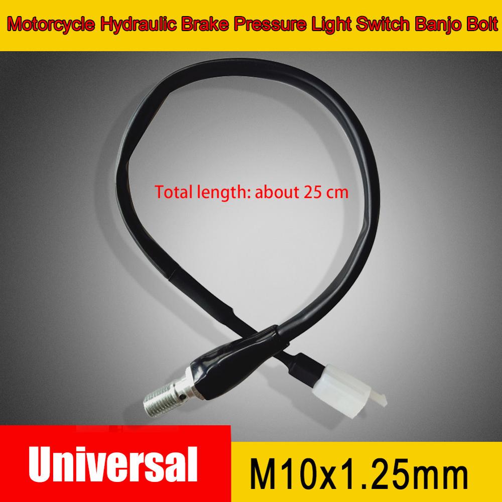 Universal M10x1.25mm Motorcycle Hydraulic Brake Pressure Light Switch Banjo Bolt