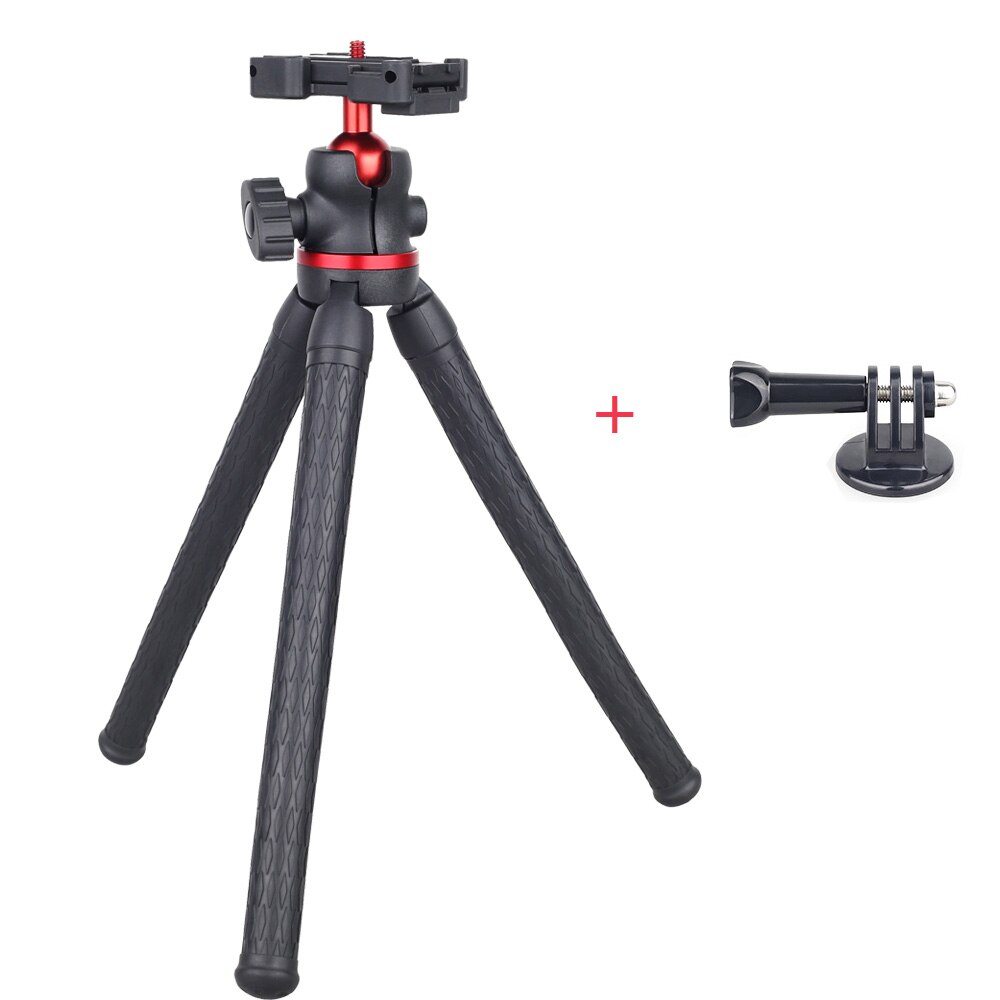 Trípode para teléfono, cámara móvil, soporte de pulpo, palo de Selfie para teléfono inteligente, Mini trípode Flexible, soporte para teléfono móvil, cabeza de bola GoPros DT45: APRICOT
