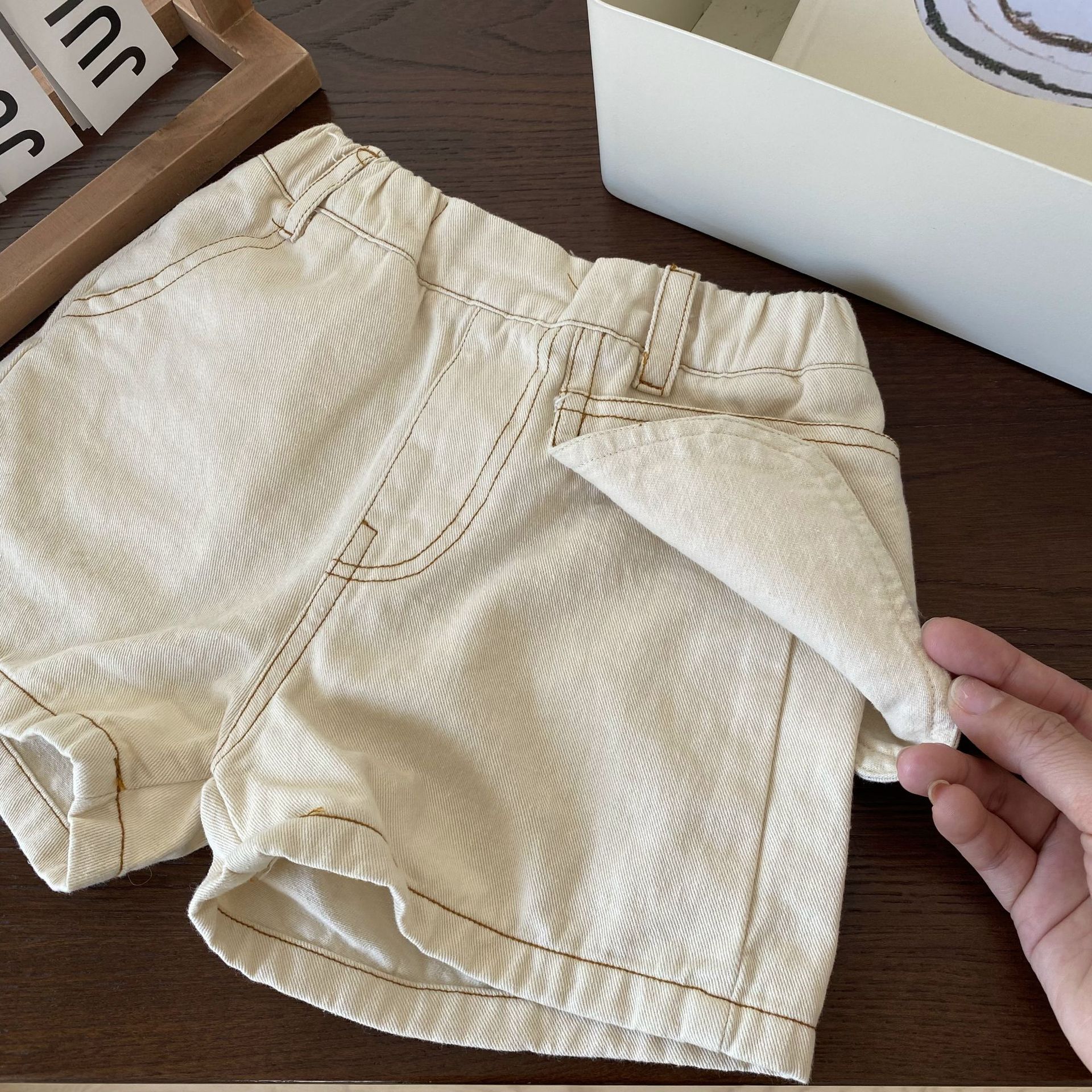 2013B Jungen und Mädchen kurze Hose Hosen Denim kurze Hose freundlicher Sommer Hosen Koreanische verlieren Tasche Hosen