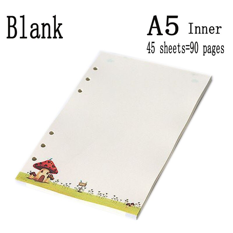 A5 leren kaft spiraal notitieboek ringband index tabbladen penhouder vulmiddel agenda planner accessoires dagboek: 6