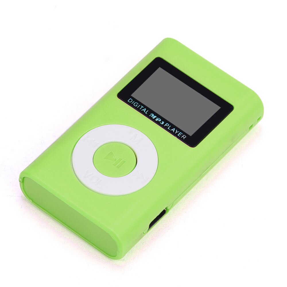 Reproductor Mp3 con Usb, Clip multimedia, Mini reproductor Mp3, pantalla Lcd, compatible con tarjeta Micro Sd, Tf, Walkman rojo, 32gb: green