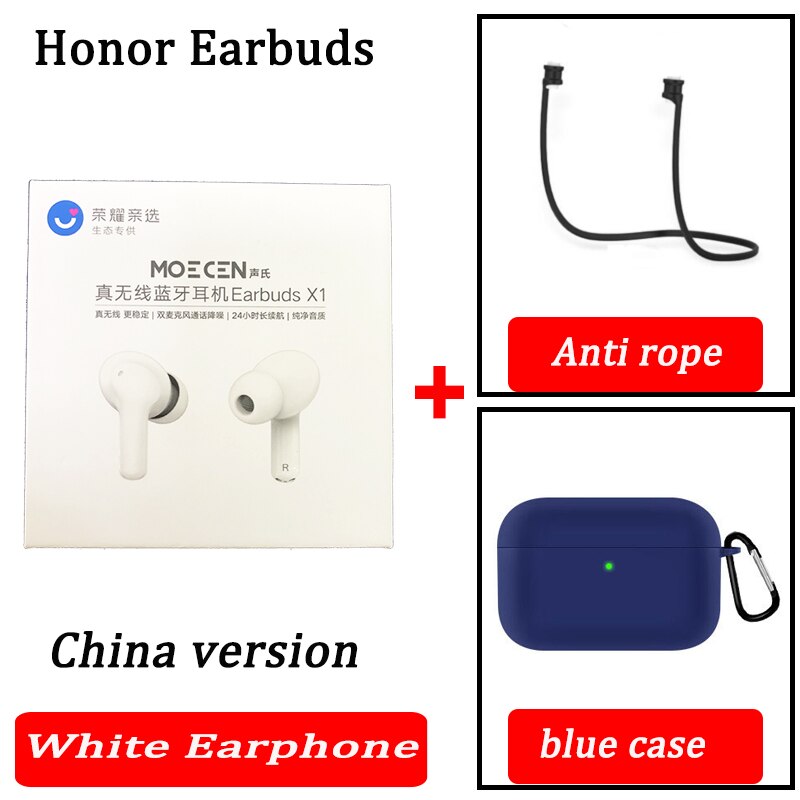 Global Version Honor Choice True Wireless Earbuds TWS Wireless Bluetooth Earphone Dual-microphone Noise Reduction Bluetooth 5.0: white n blue china