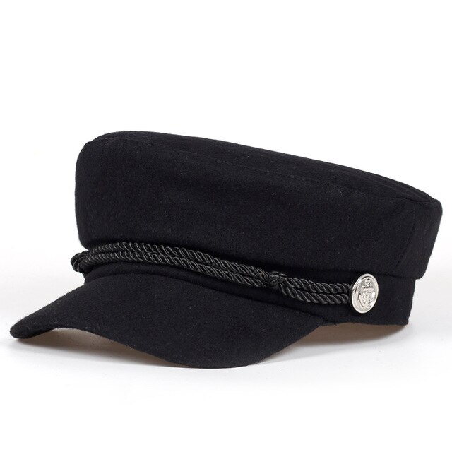 de ! Boina azul marino para hombre y mujer: Black