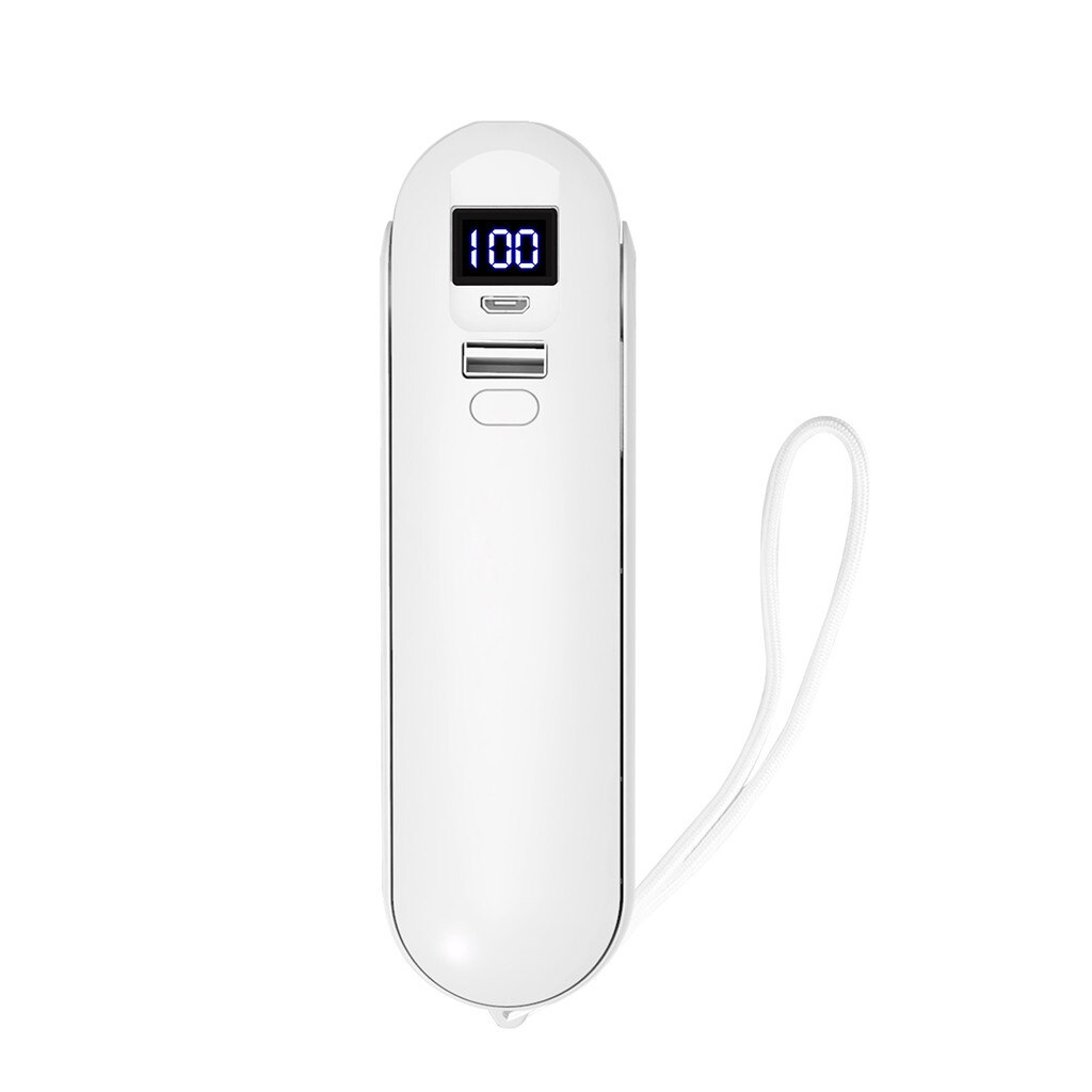Usb Smart Home Draagbare Handheld Multifunctionele Mini Ventilator Zomer Opladen Ventilator Met Draadloze Bluetooth Headset Zaklamp: WH