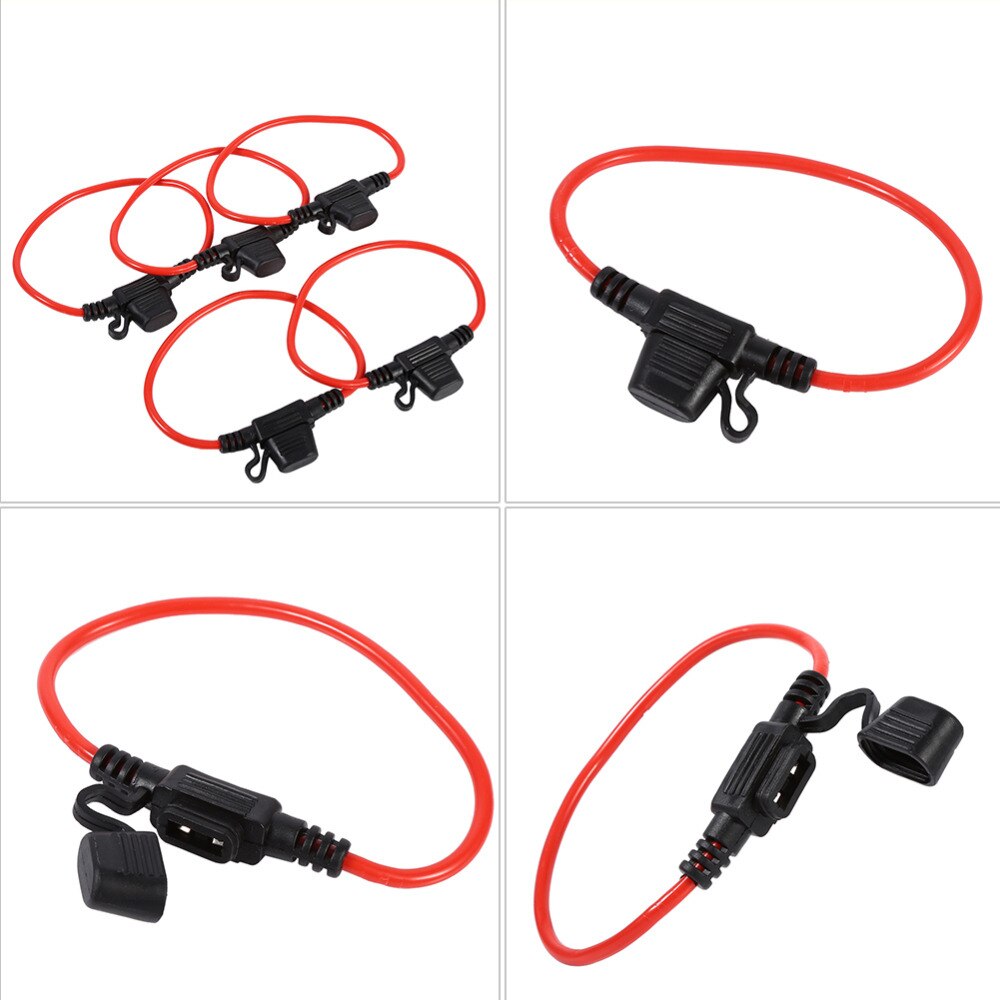 Portafusibles a prueba de agua para coche, portafusibles con cuchilla de 12V 30A, 5 uds.