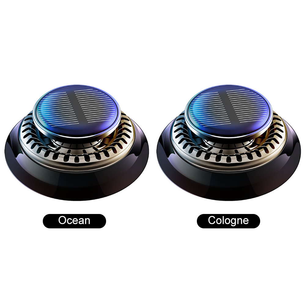 Zonne-auto luchtverfrisser Langdurige roterende auto Aromatherapie Auto etherische oliën Diffusers Ontgeurende interieuraccessoires