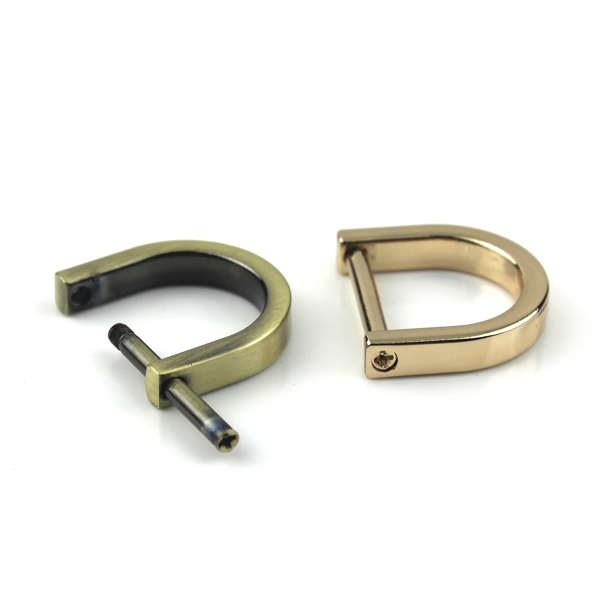 2pcs Metal D Ring Detachable Dee Rins Buckle Removable Shackle Clasp for Leather Craft Bag Strap Parts Pet Collar Accessories