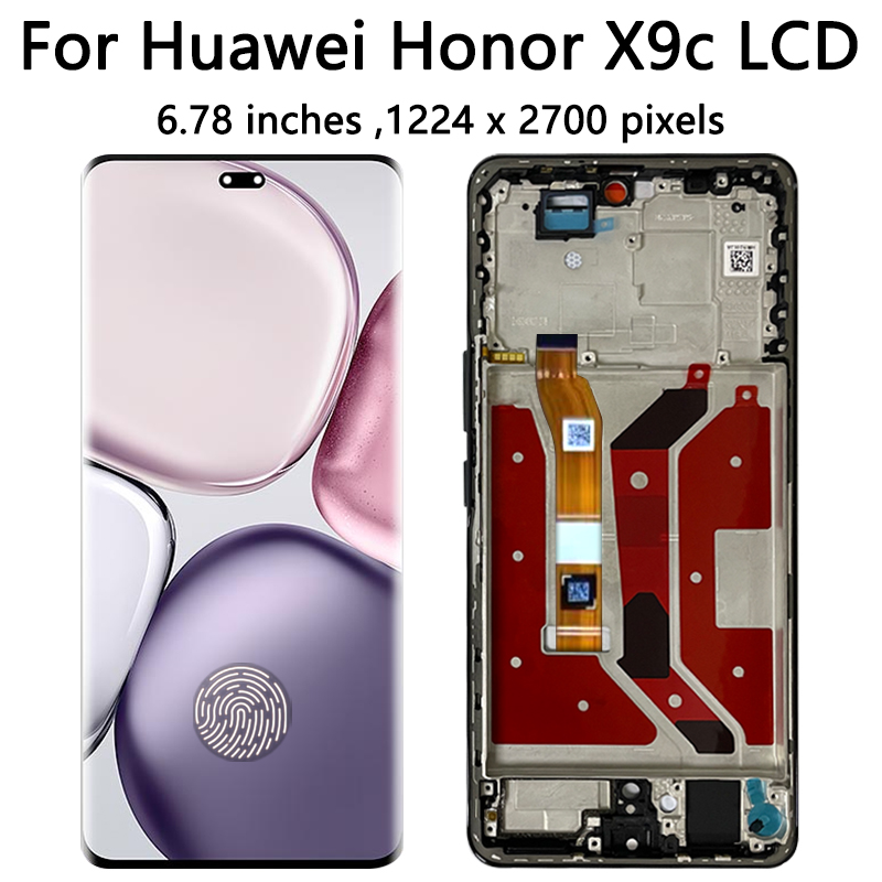6,78 "AMOLED 120Hz para Huawei Honor X9c pantalla LCD MONTAJE DE digitalizador táctil para Honor X9C pantalla con huella digital